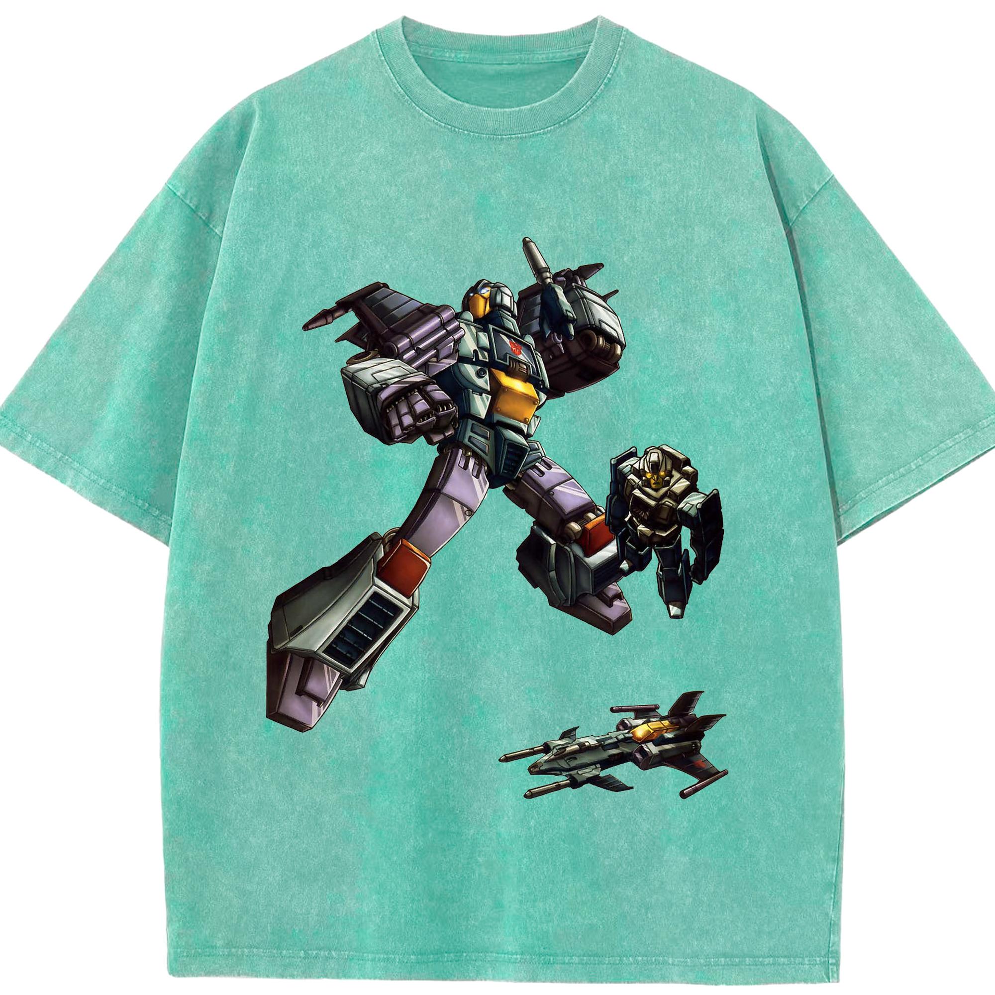 （画像用）  綿100% ヴィンテージ風 半袖Tシャツ（フロントプリント）